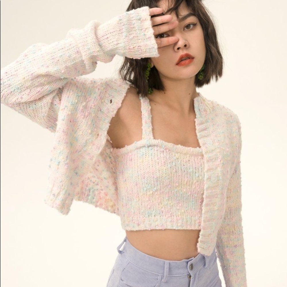 ‼️SOLD‼️dip’n’dots cardigan set